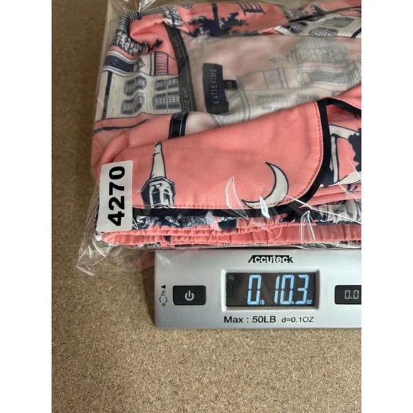 Katie Kime Pajama Set XXS Pink Charleston SC Toile Woven NWOT 2 Piece